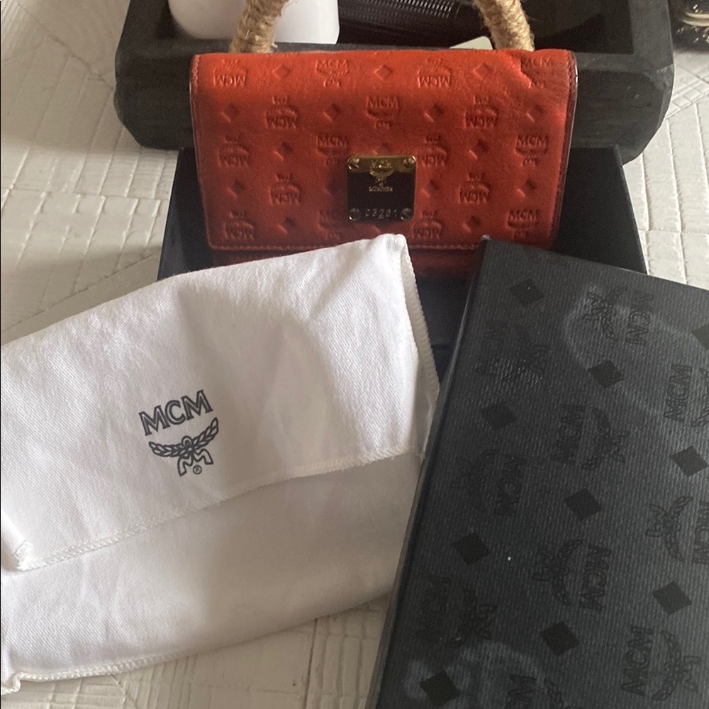 MCM Orange Mini Crossbody Bag